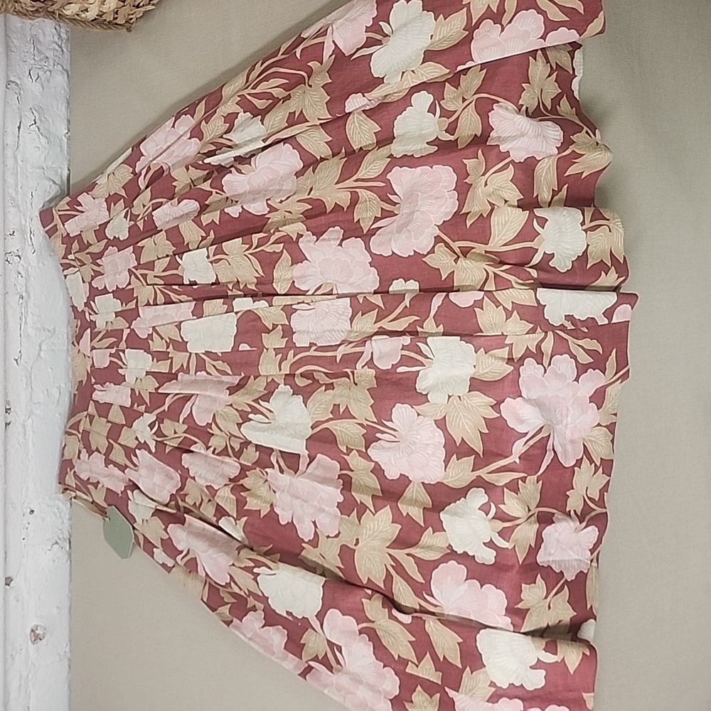 NWT...RYEGRASS PINK FLORAL LINEN SKIRT SZ 10 - Picture 6 of 6